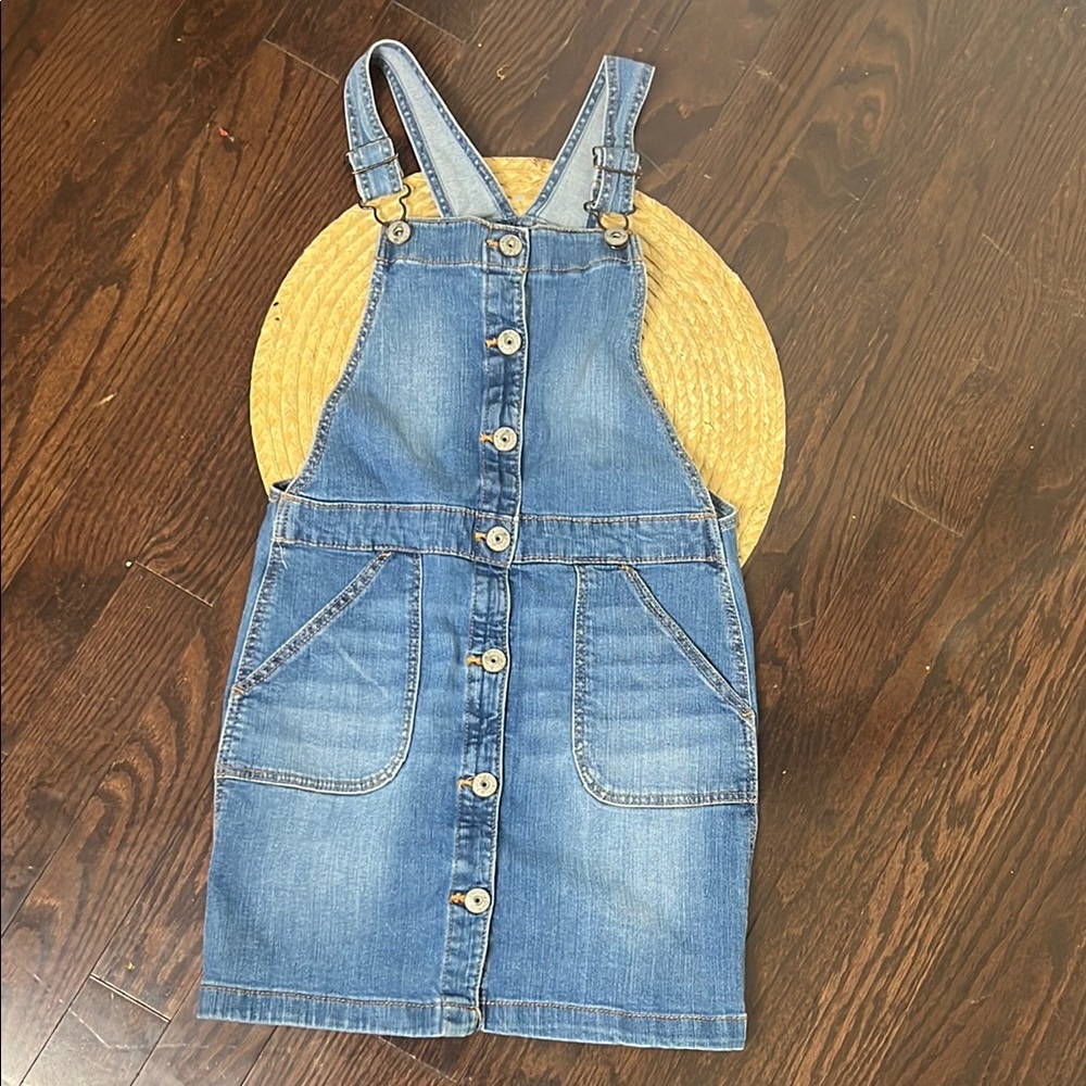 Oshkosh Kids Girls Jeans Denim Overall Dress Size 10
